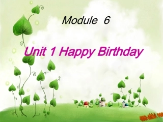 三年级上册Module6Unit1课件