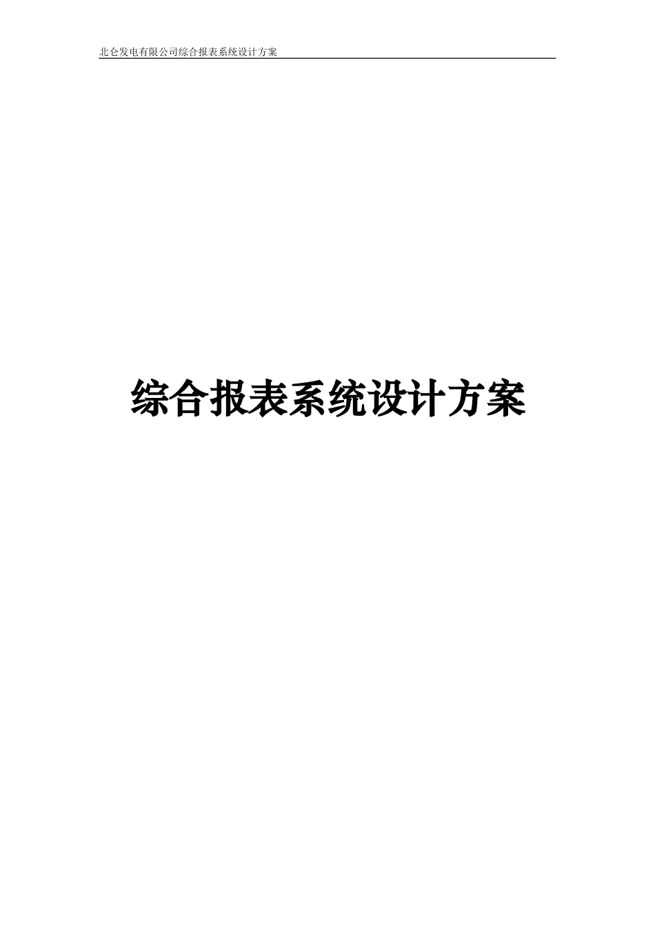 综合报表系统方案_第1页