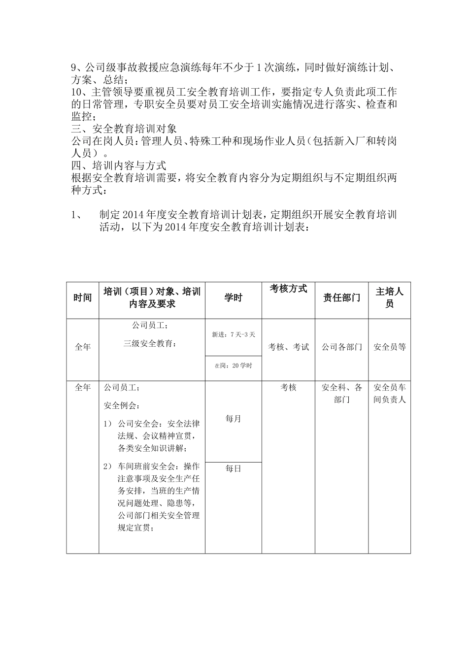 员工安全教育培训计划2017_第2页