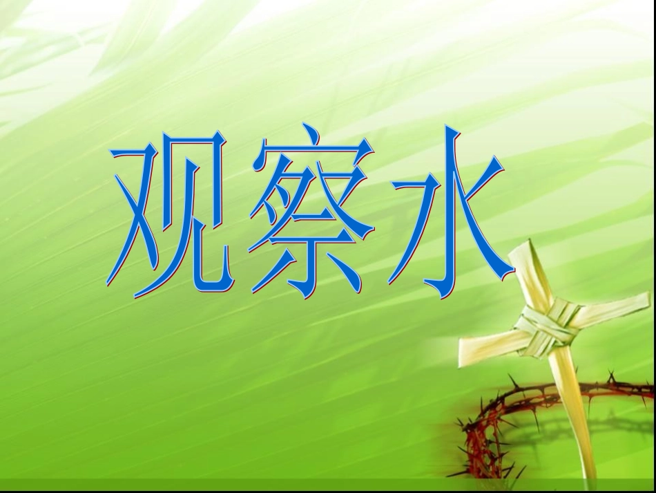 苏教版三年级科学观察水_第1页