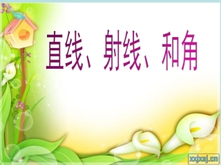 直线射线和角