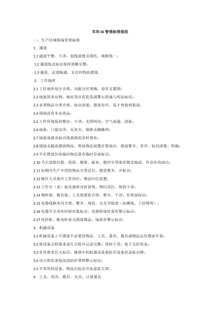 工厂6S管理标准规范