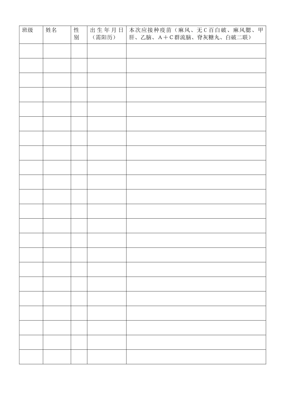 预防接种查验记录表_第2页