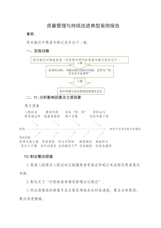 医疗质量持续改进中的运用案例分析