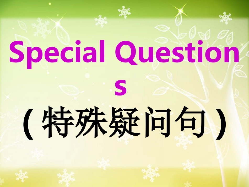 三下特殊疑问句复习_第1页