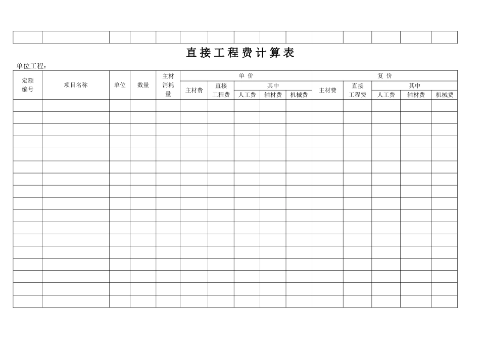 最标准工程预算表_第3页