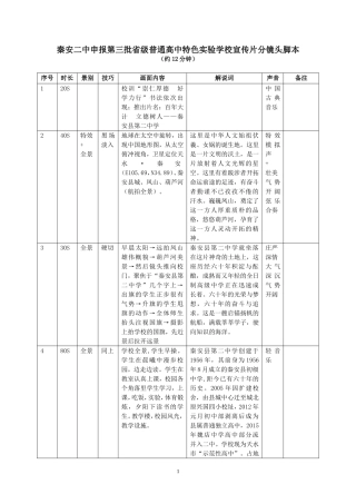 校园宣传片分镜头脚本