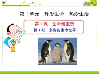 七年级思品上册第1框多彩的生命世界