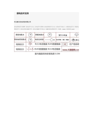 最全弱电符号表示
