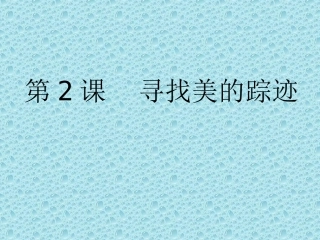 寻找美的踪迹