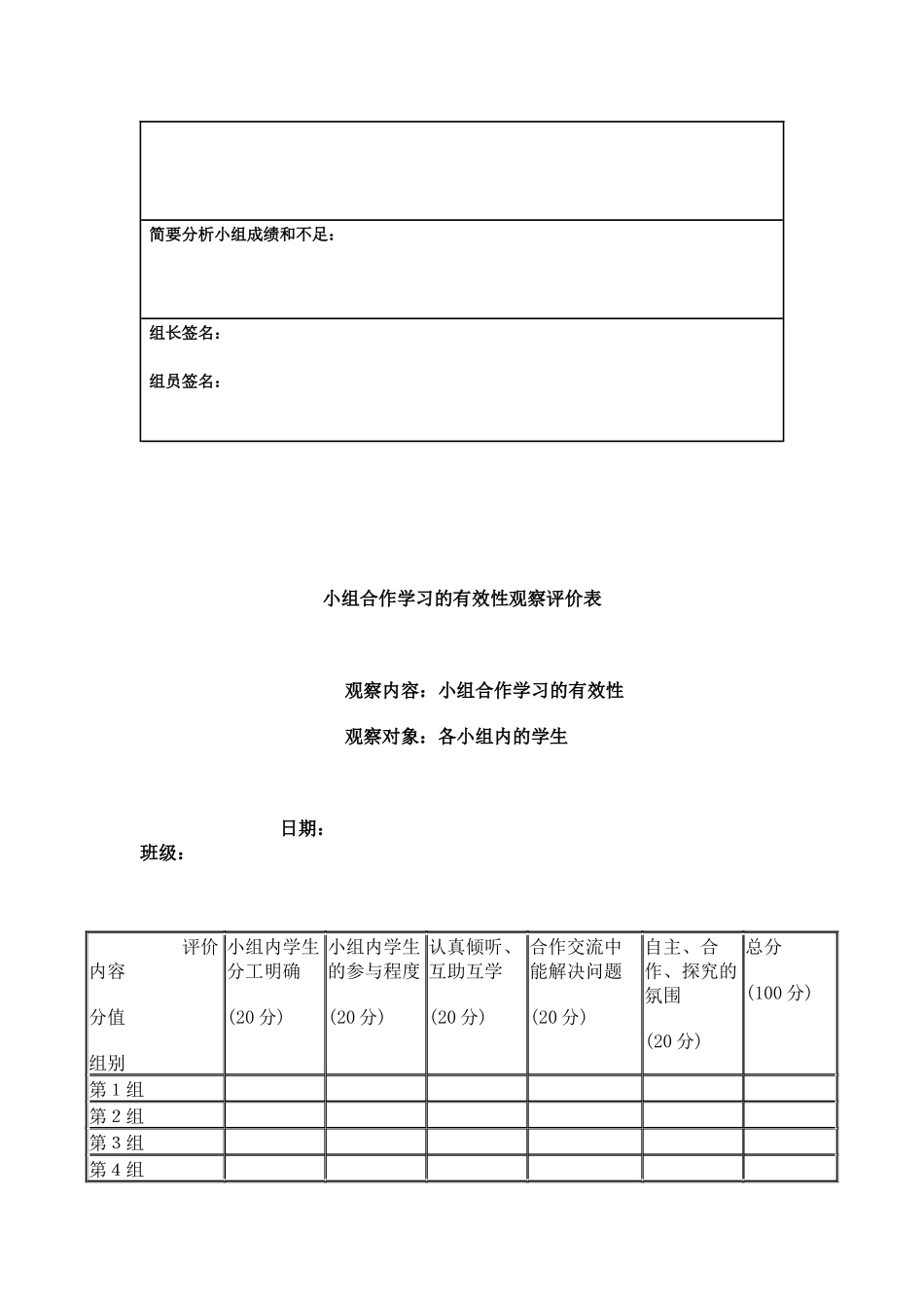 小组合作学习评价表_第3页