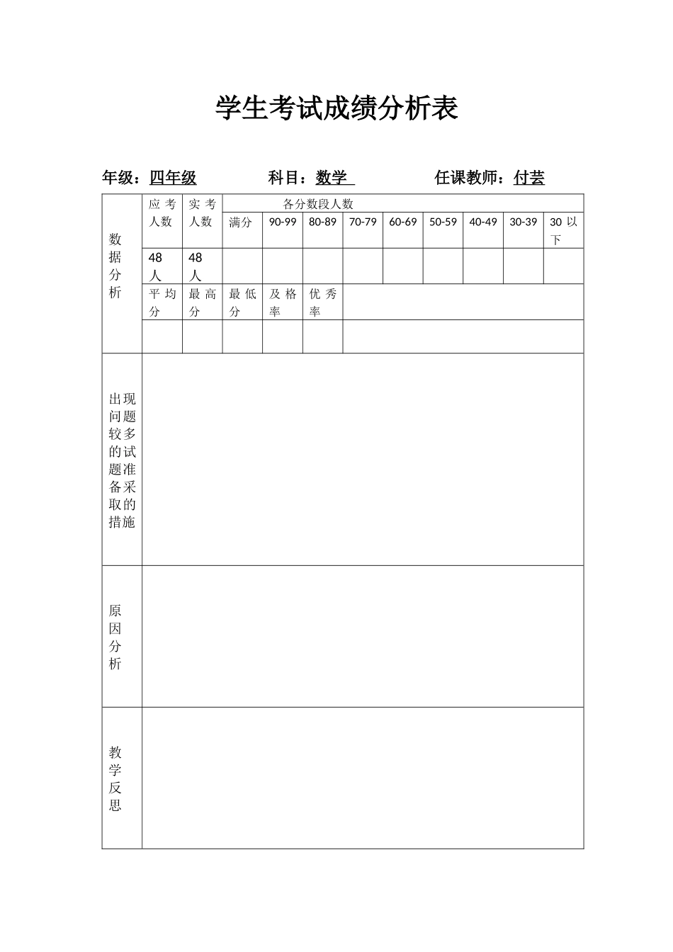 学生成绩分析表_第1页