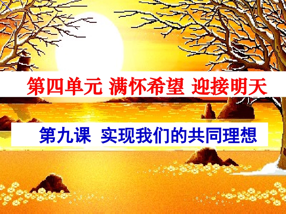 九年级思品《我们的共同理想》课件_第1页