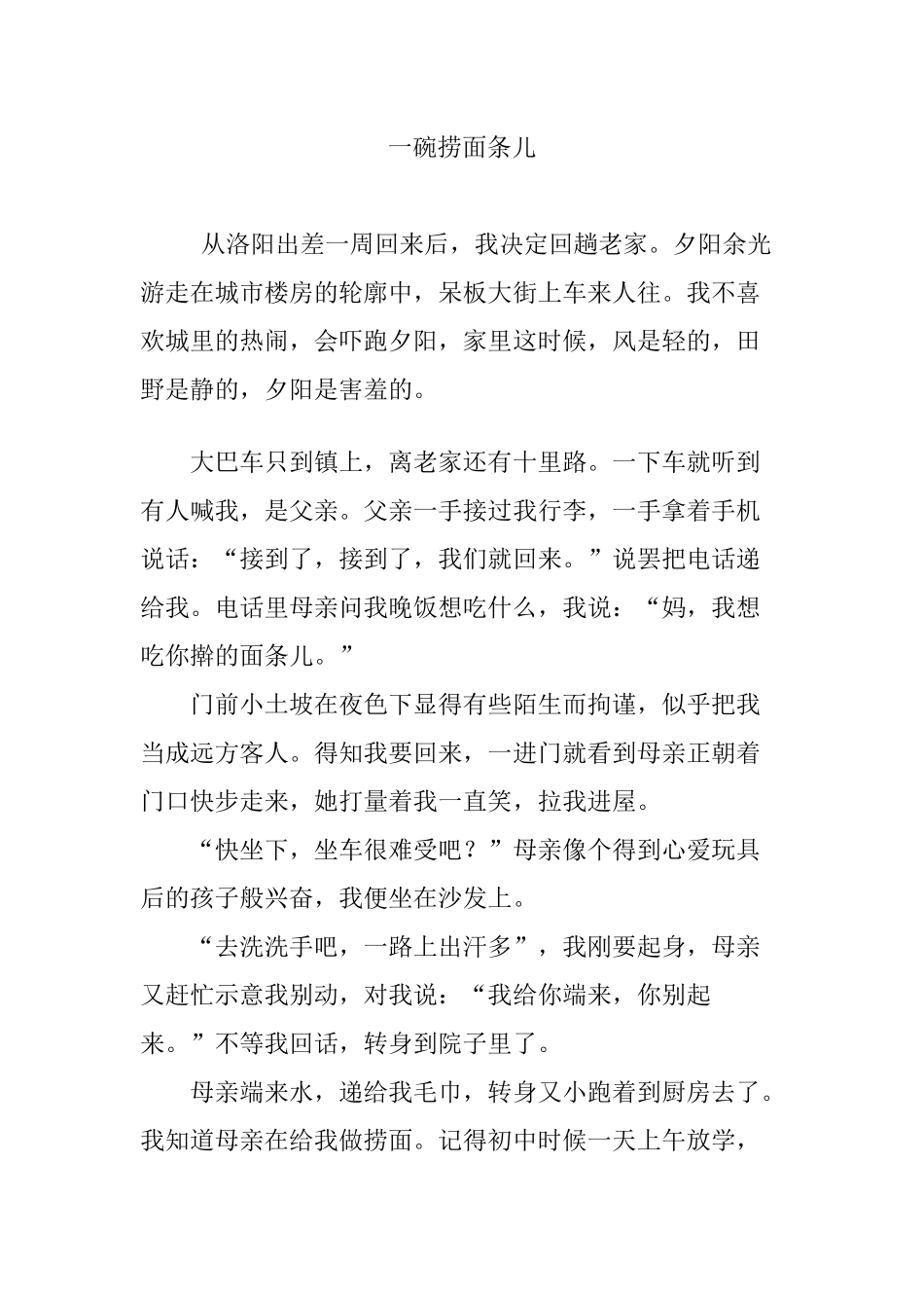 一碗捞面条儿_第1页