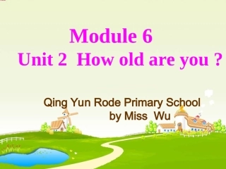 三年级上Module+6+Unit+1