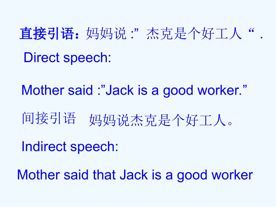 中考英语 直接引语变间接引语课件_第2页