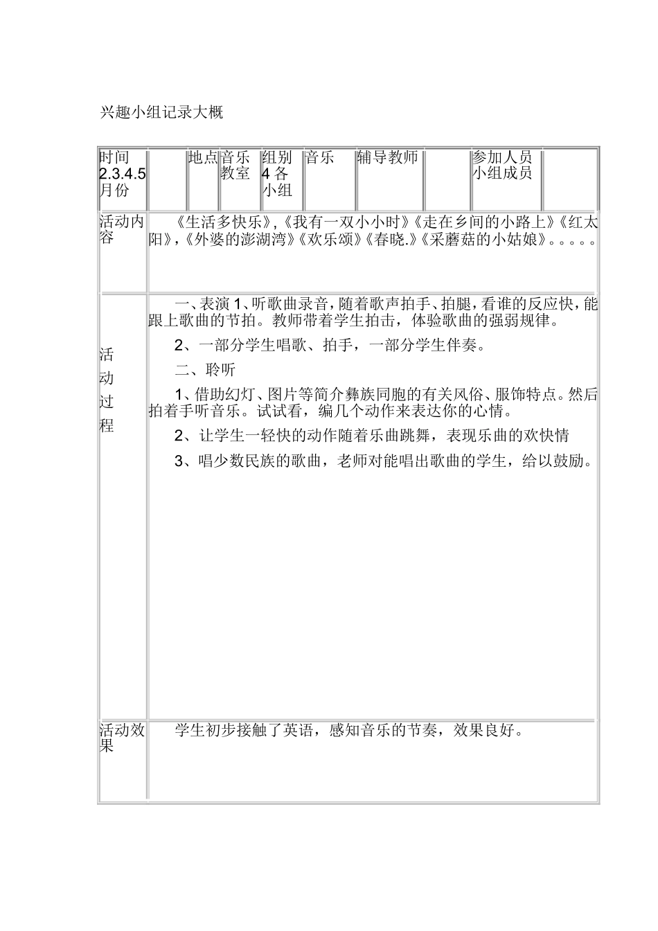 小学音乐兴趣小组活动计划_第2页