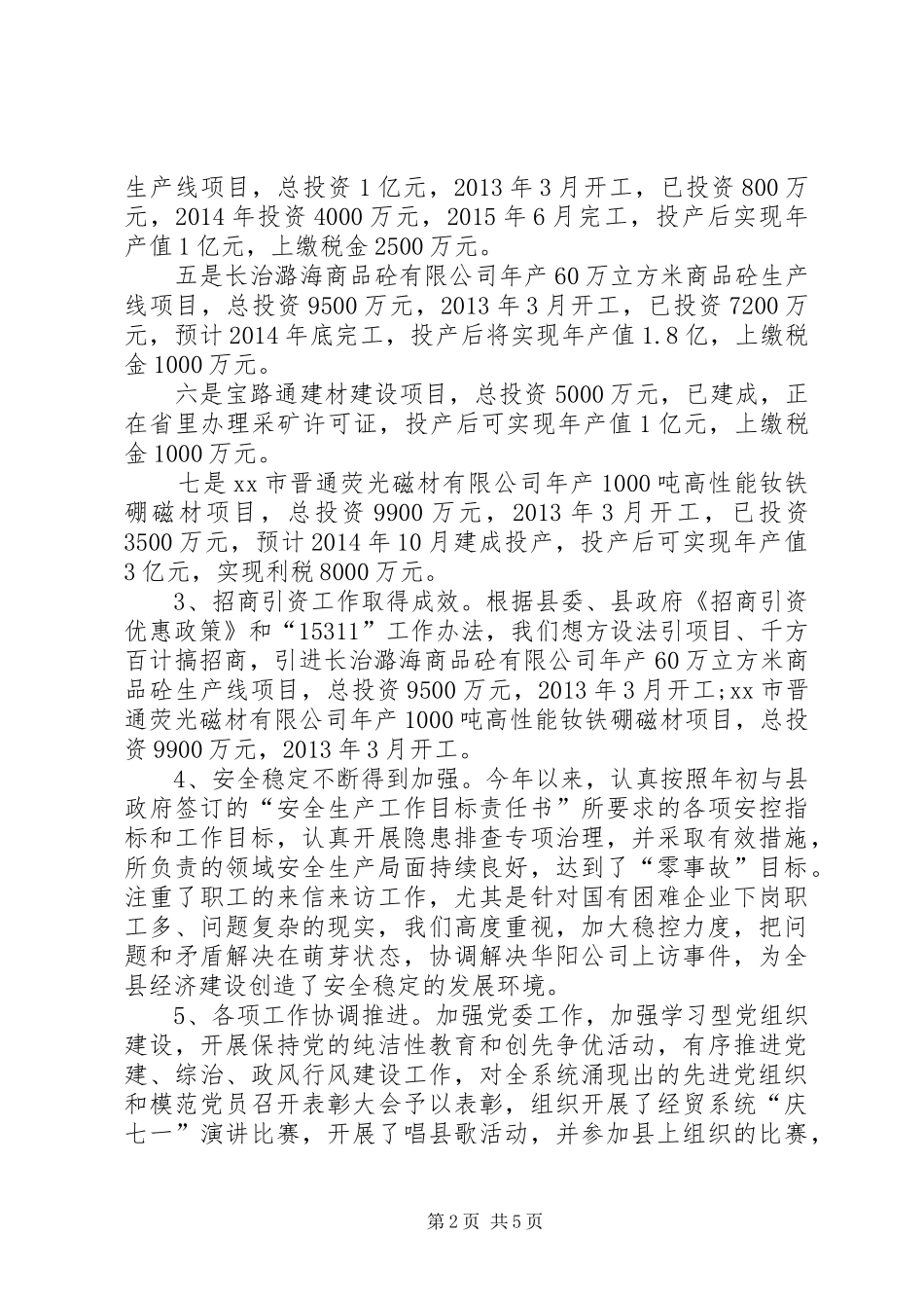 乡镇经信局工作总结_第2页