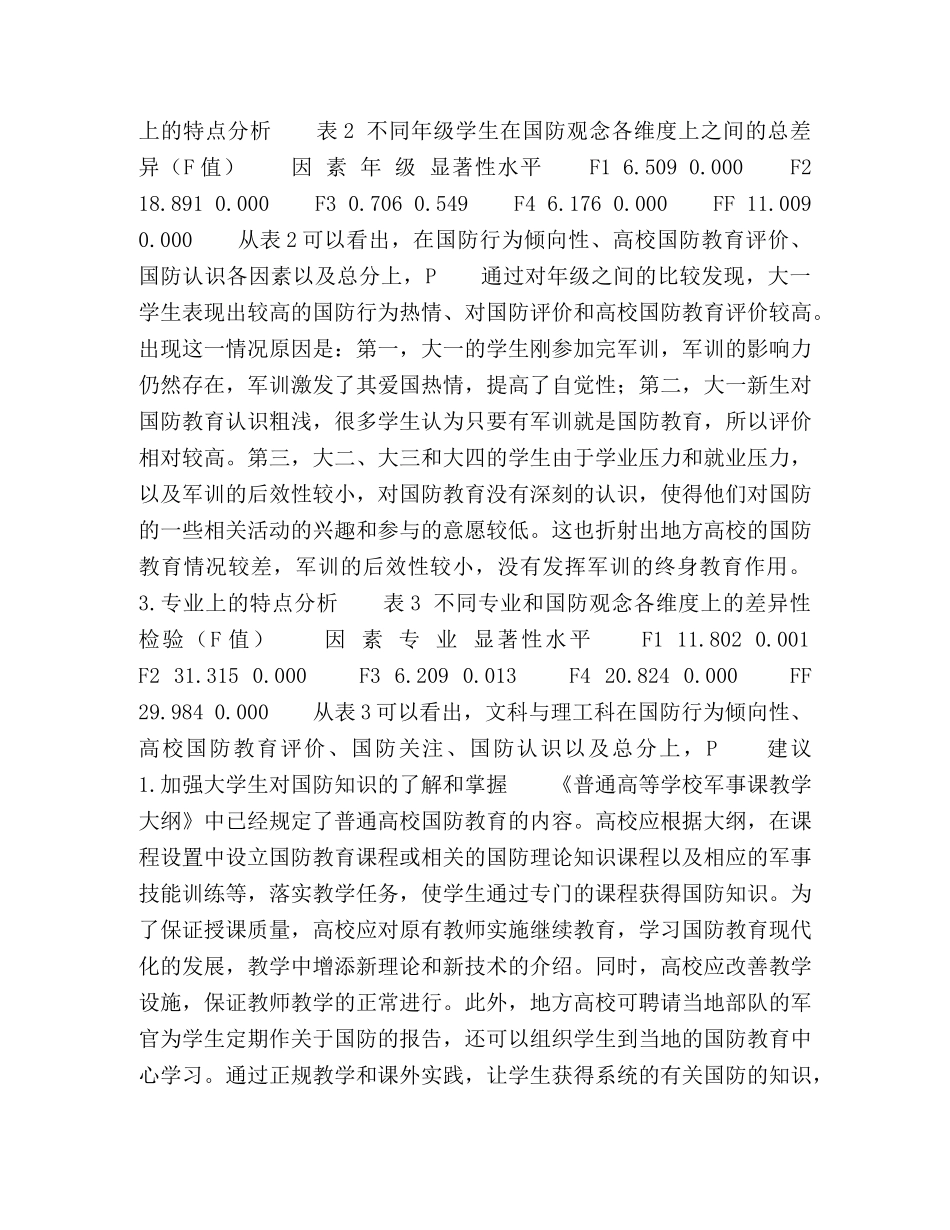 节日讲话-地方高校大学生国防观念调查分析 _第2页