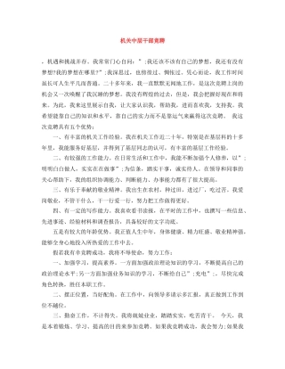 机关中层干部竞聘 