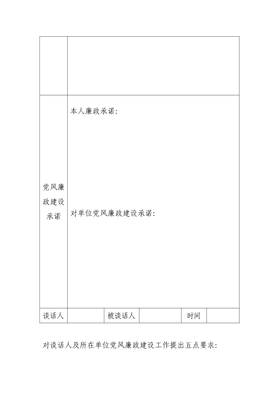 新提拔干部廉政谈话记录表_第3页