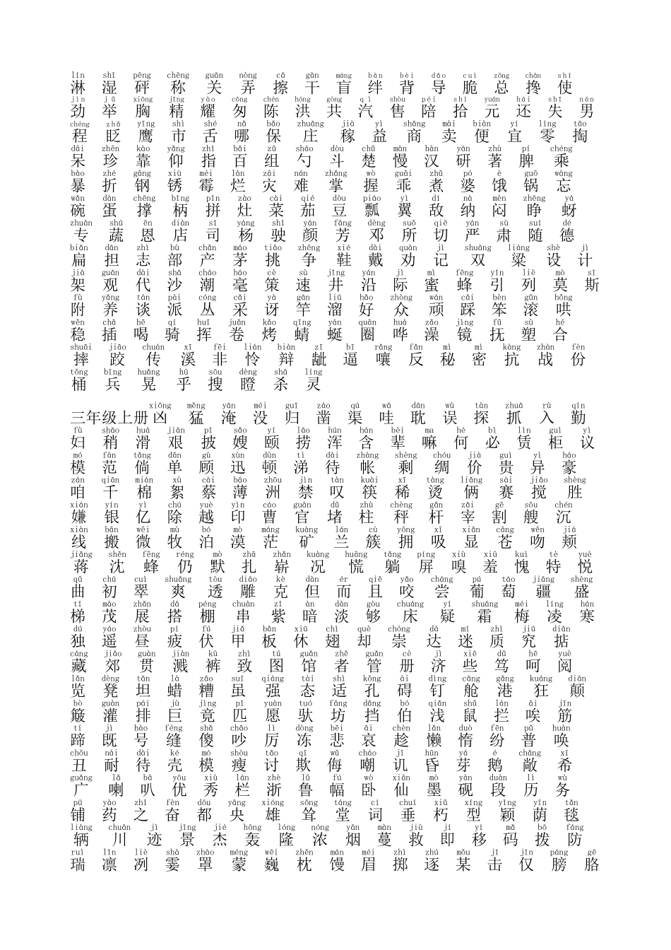 小学生生字表最全(拼音打印版)_第3页
