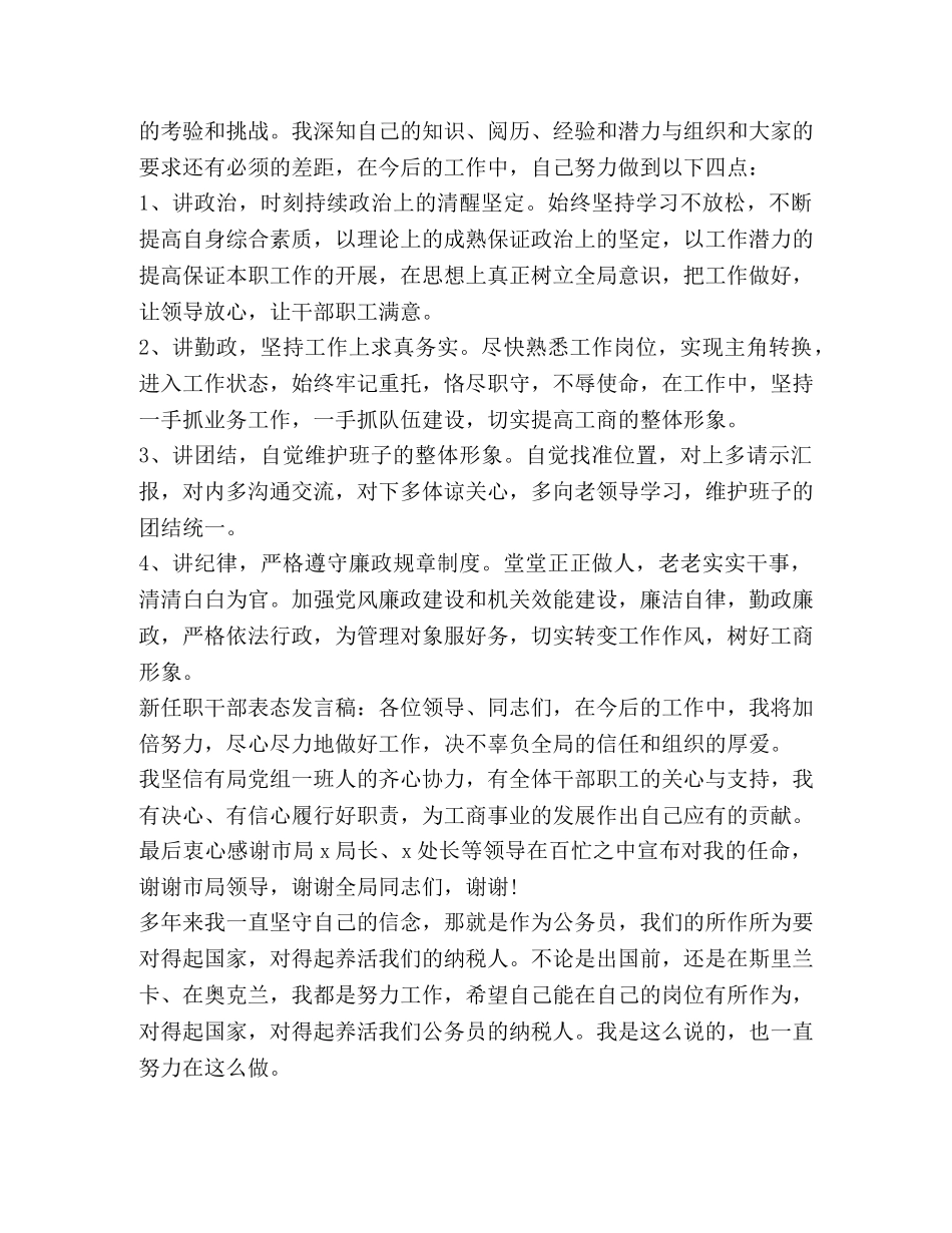 关于任职表态发言 _第3页
