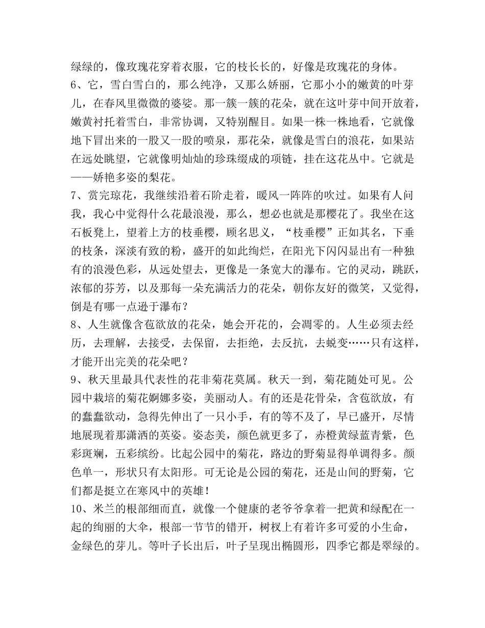 描写花的好段200字 _第2页