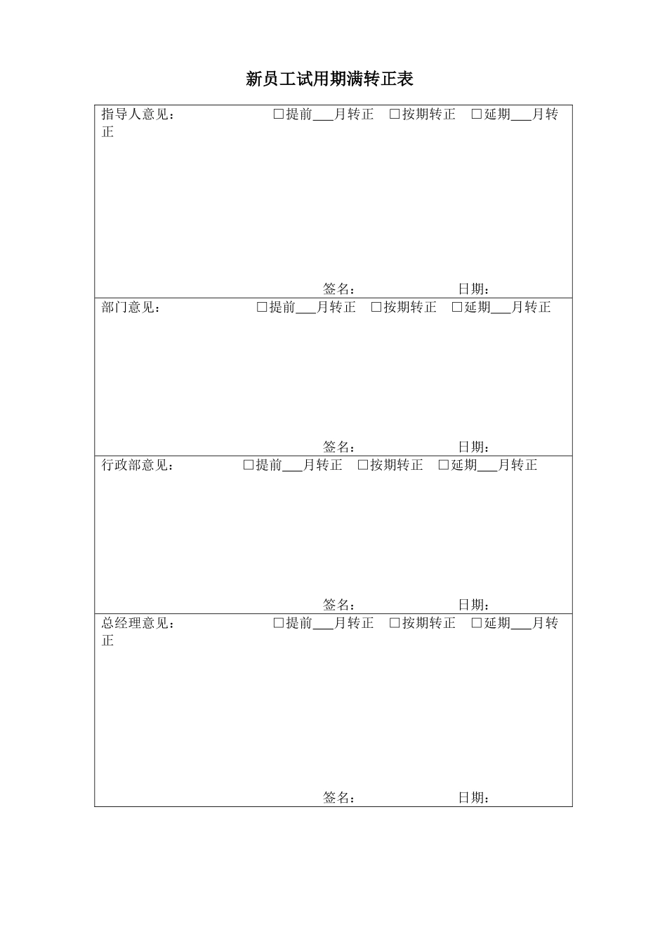 新员工试用期内表现评估表_第2页