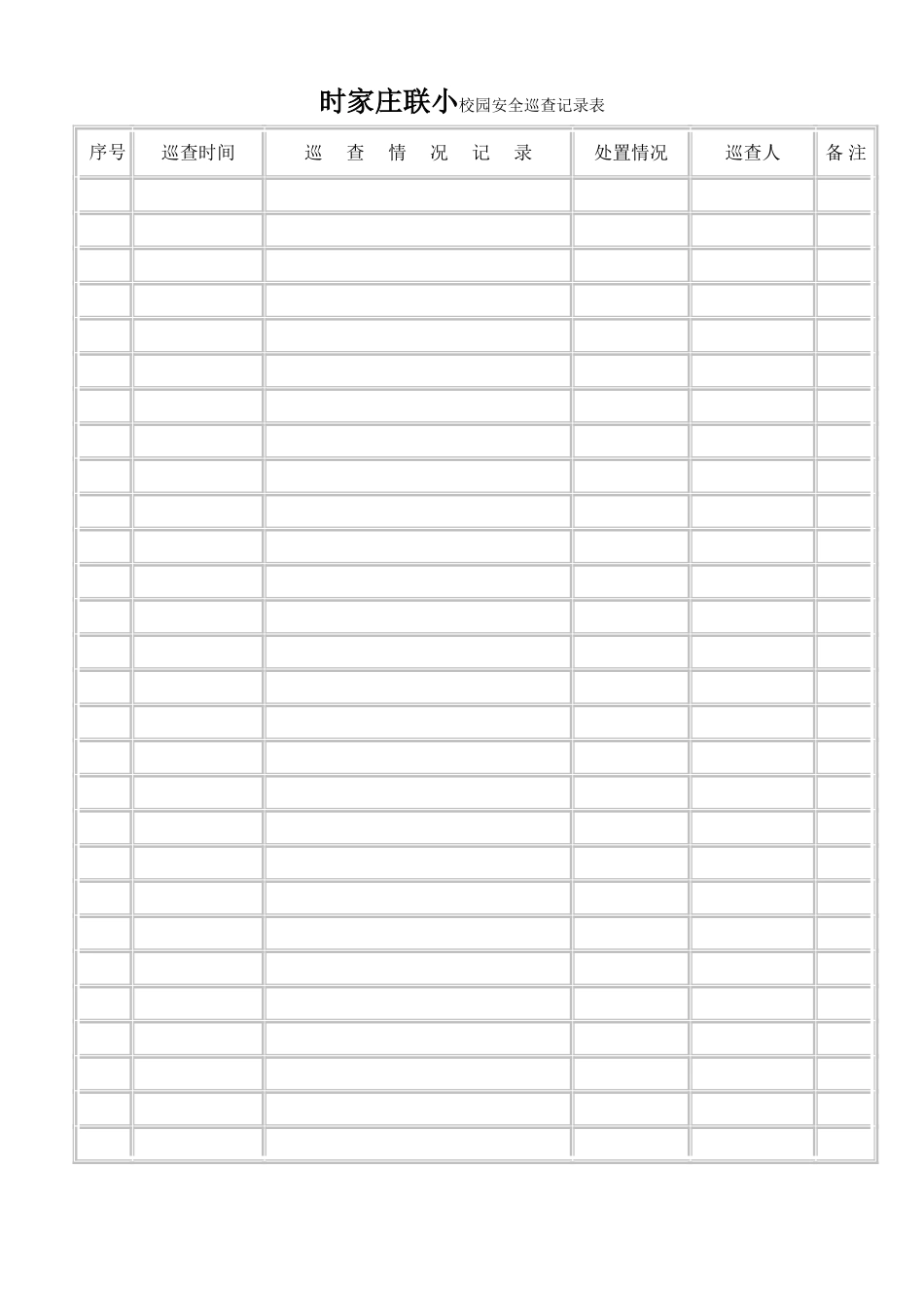 校园安全巡查记录表_第1页