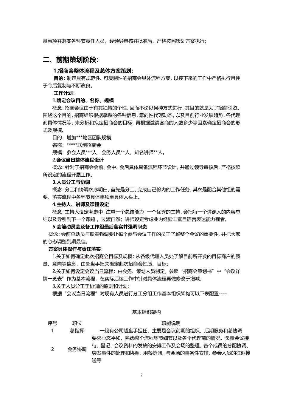 招商会筹备流程最详计划方案_第2页