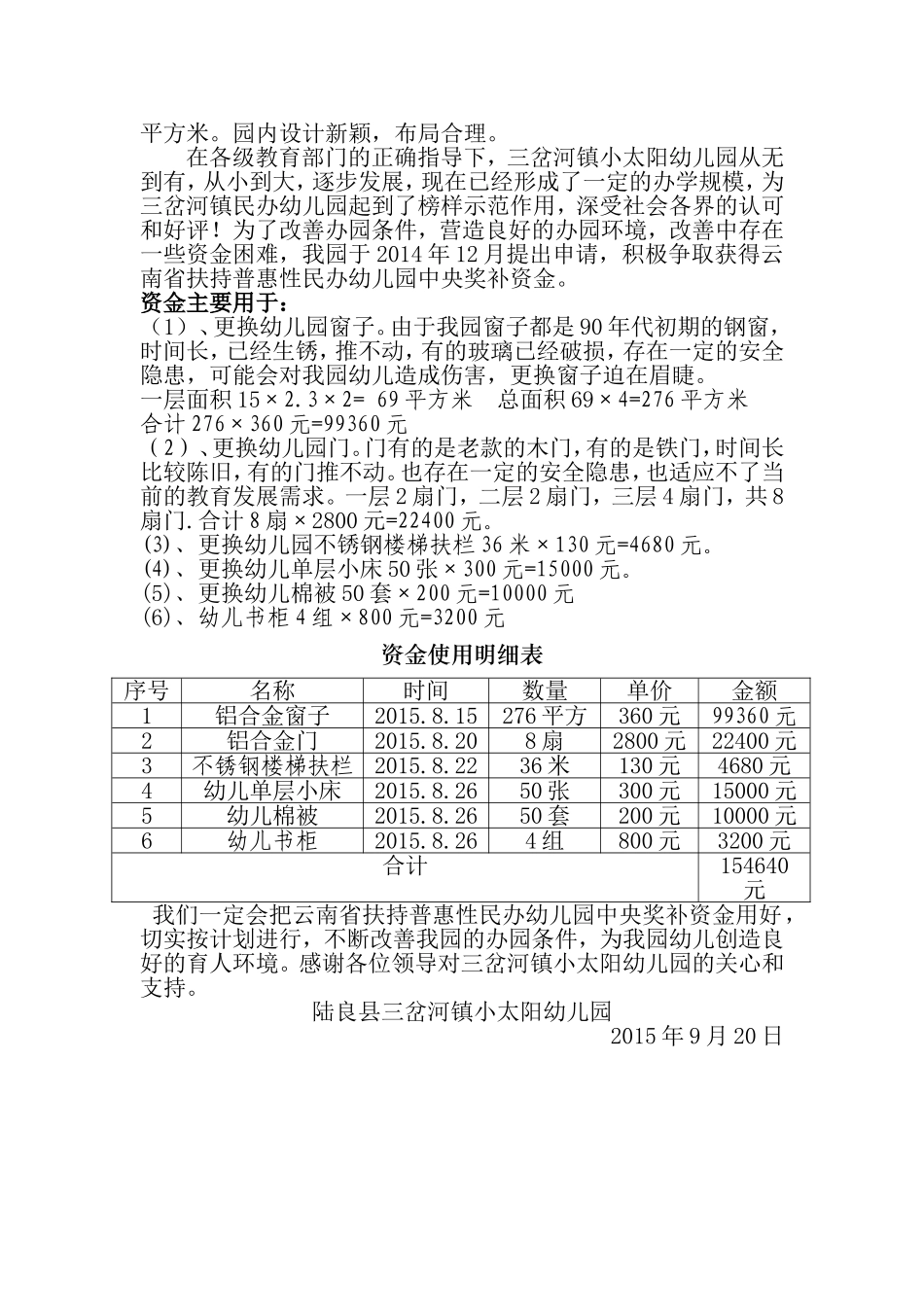 小太阳幼儿园普惠性资金使用计划_第2页