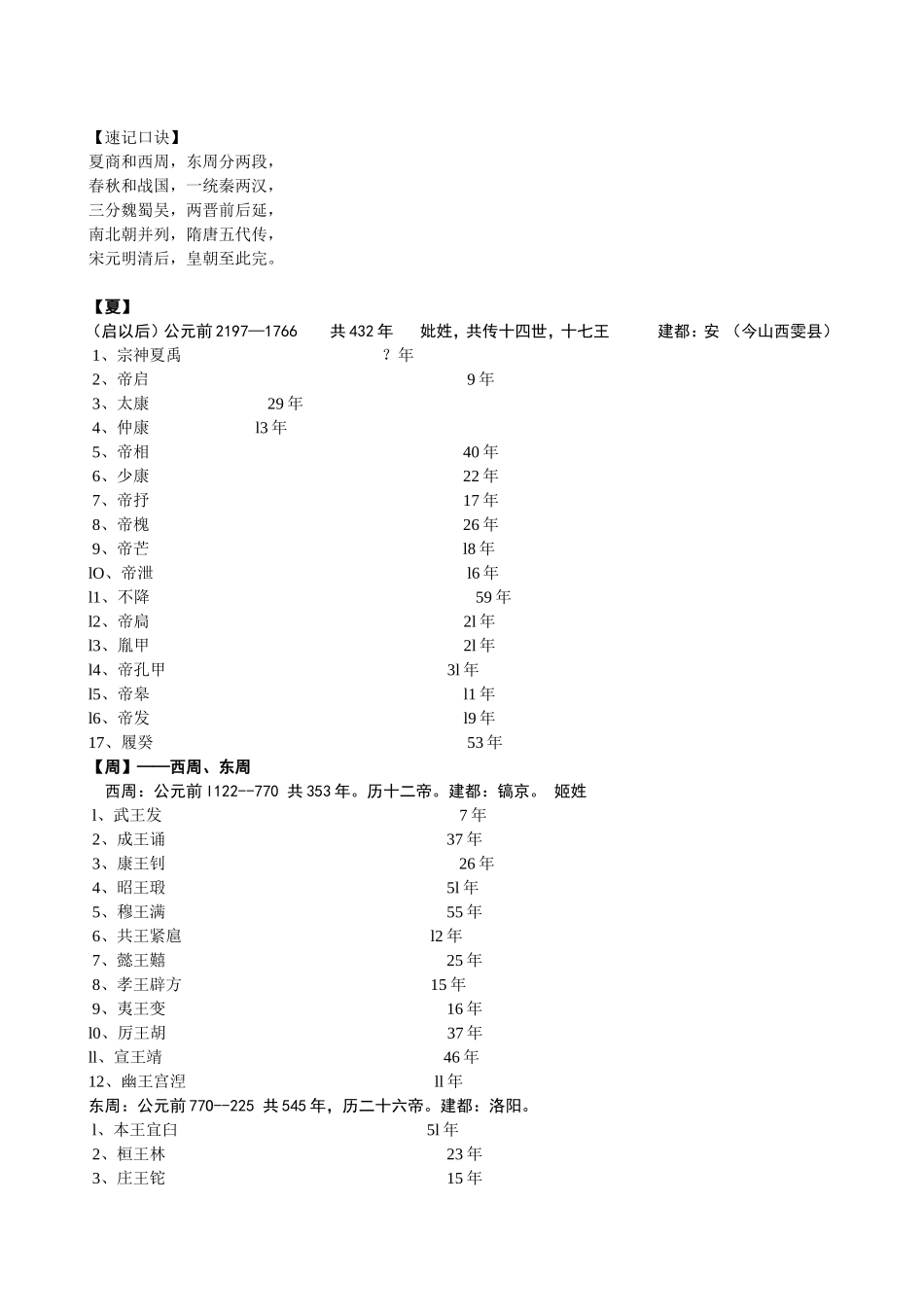 中国历史朝代顺序表以及各朝皇帝的顺序_第1页