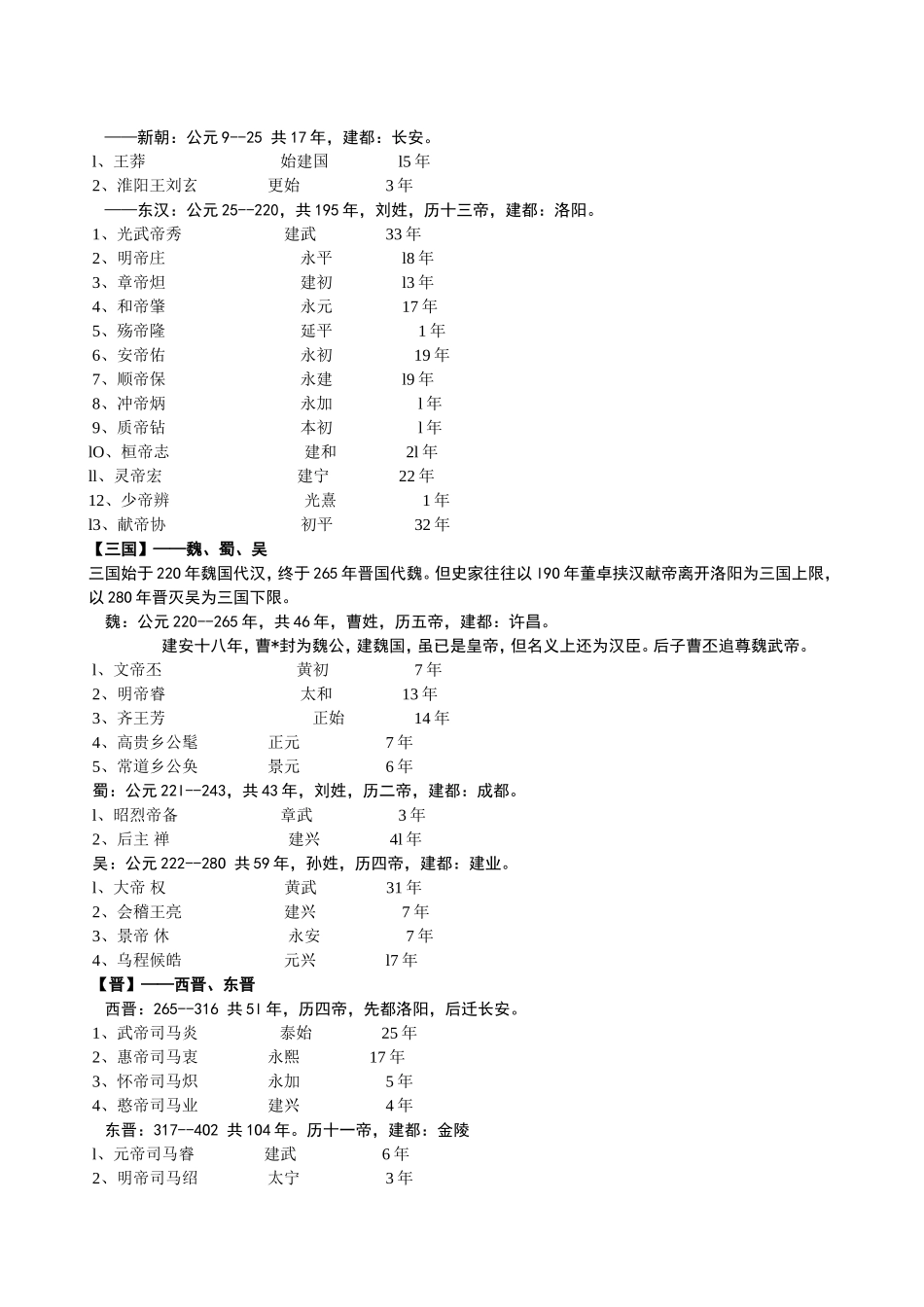 中国历史朝代顺序表以及各朝皇帝的顺序_第3页