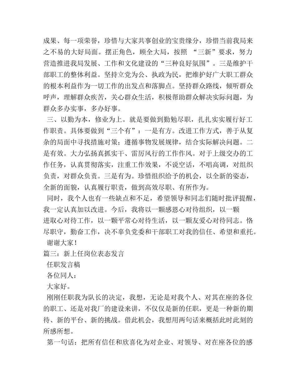 新上任表态发言 _第3页