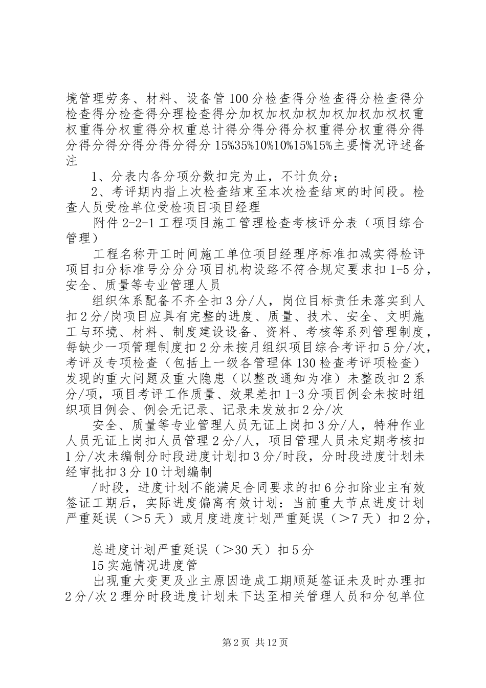 建筑施工安全检查评分表保证项目的评分要求_第2页