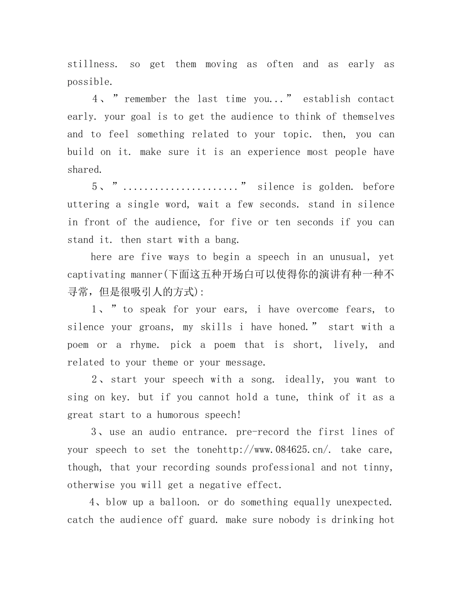 英文演讲稿开场白精品范本 _第3页