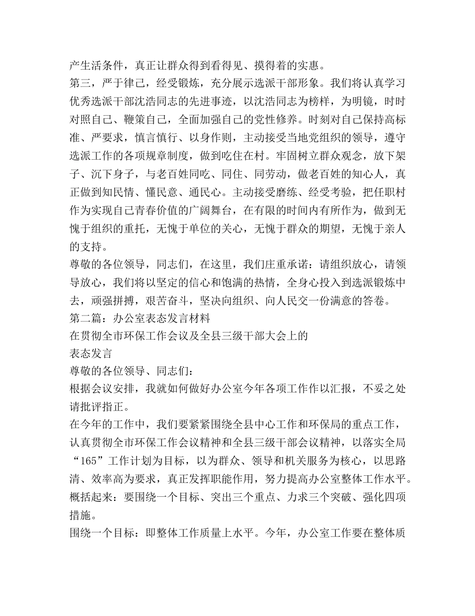工作表态发言材料精选_表态发言材料精选(精选多篇) _第2页
