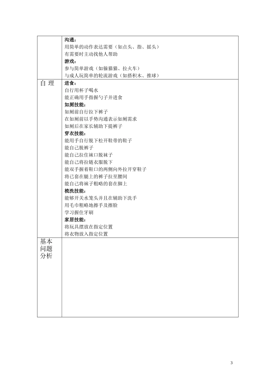 自闭症儿童日常训练计划_第3页