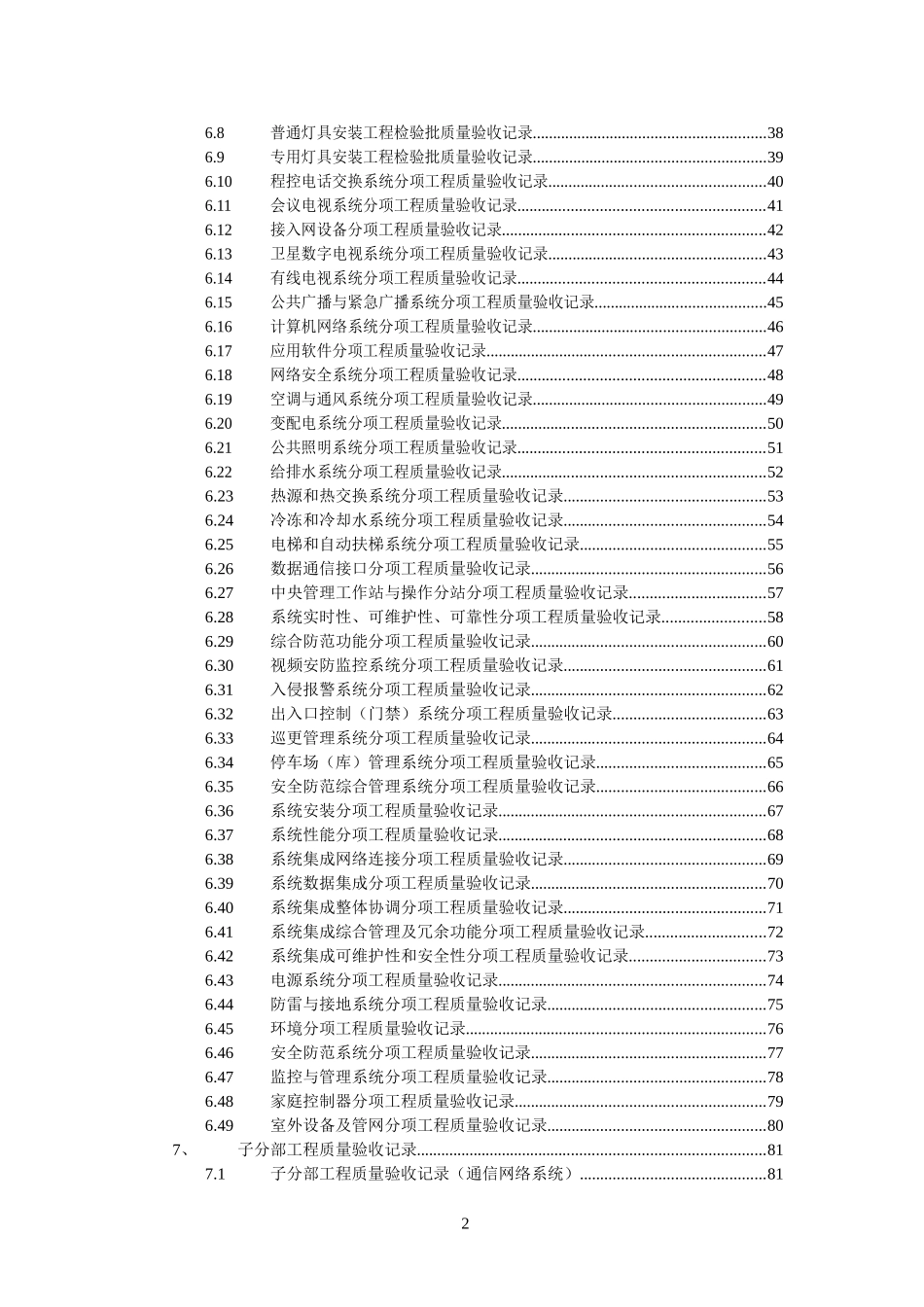 智能化系统内业资料表单汇总_第2页