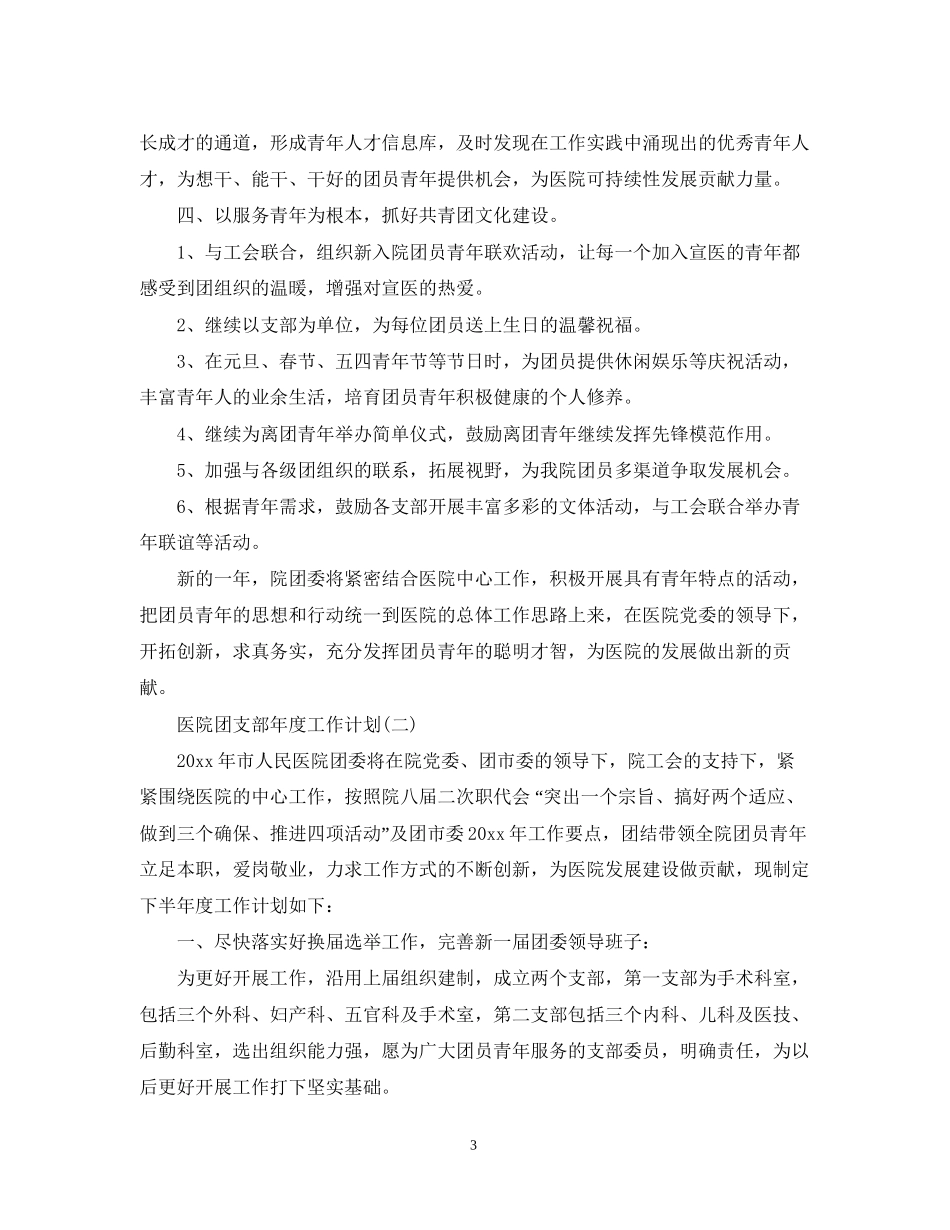 医院团支部年度工作计划_第3页
