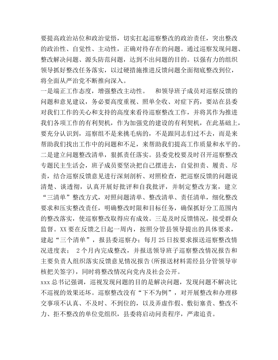 巡察反馈会讲话稿 _第2页