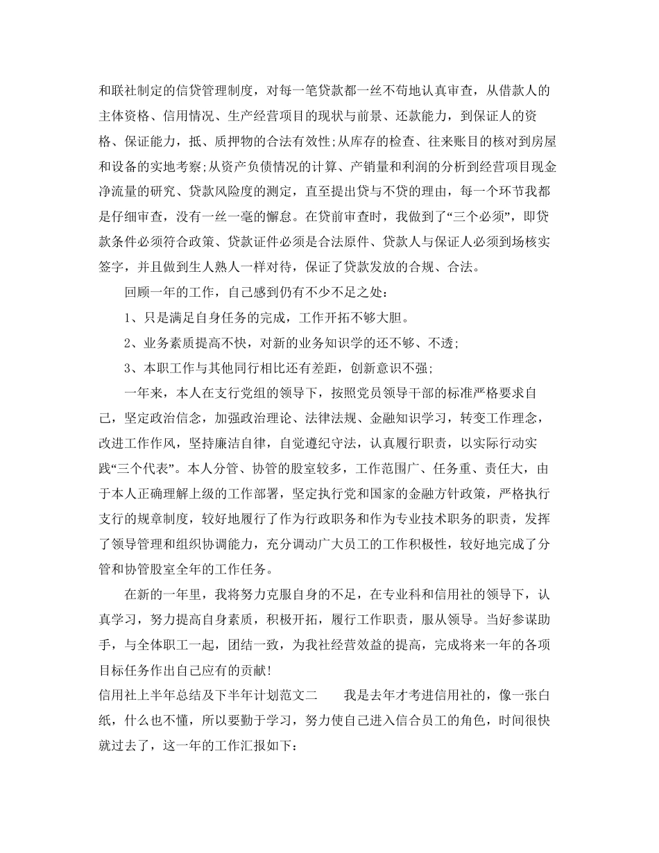 信用社上半年总结及下半年计划_第3页
