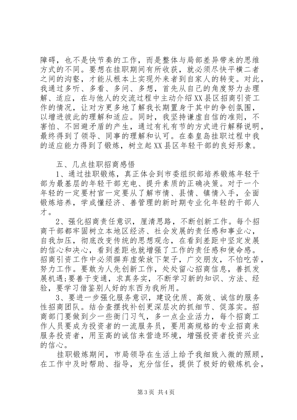 XX村挂职锻炼工作总结_第3页