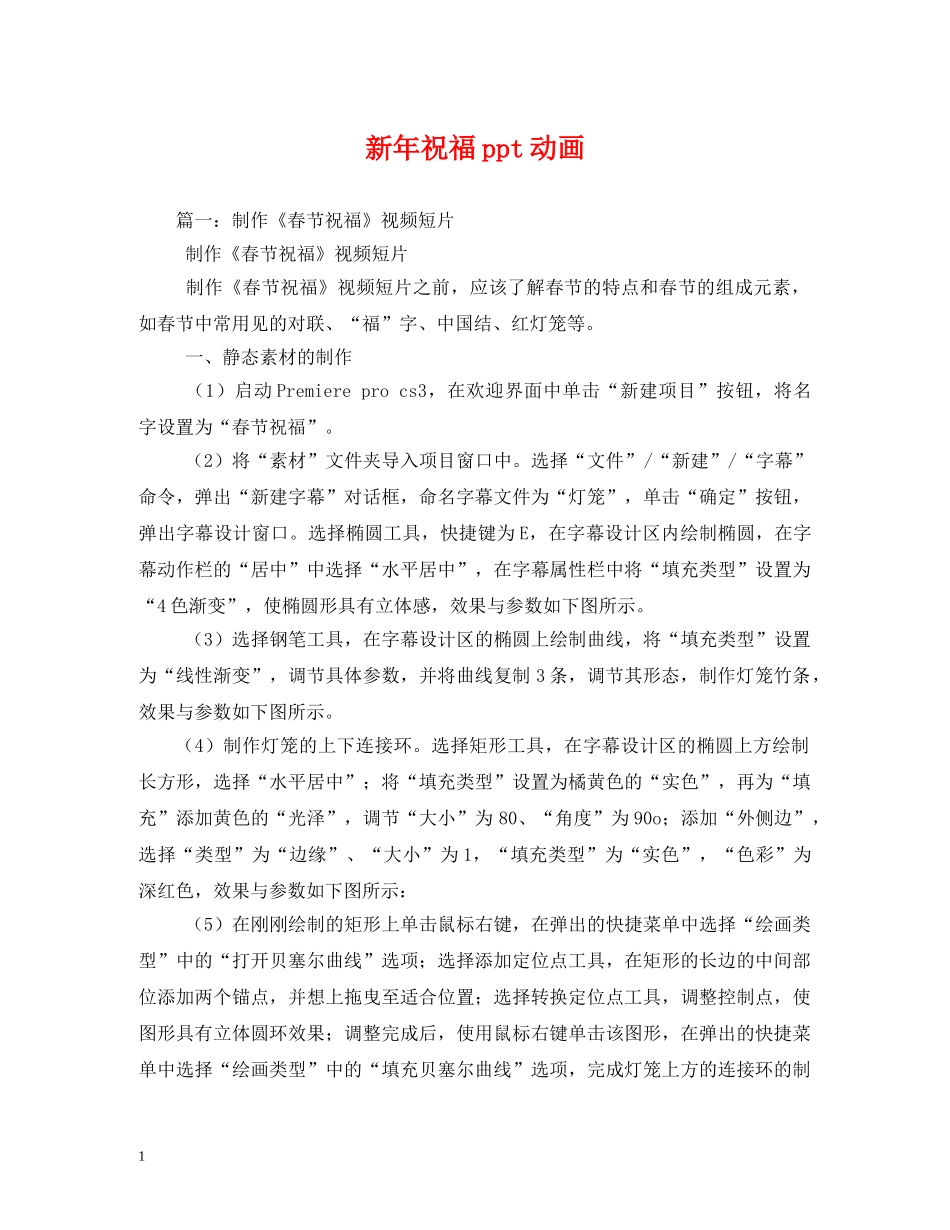 新年祝福ppt动画 _第1页