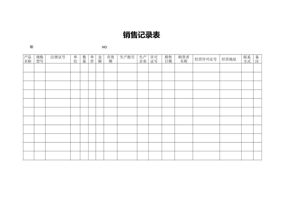 医疗器械记录表格_第3页