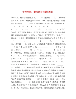 中考冲刺数形结合问题(基础) 