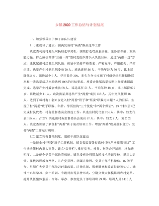 乡镇工作总结与计划结尾