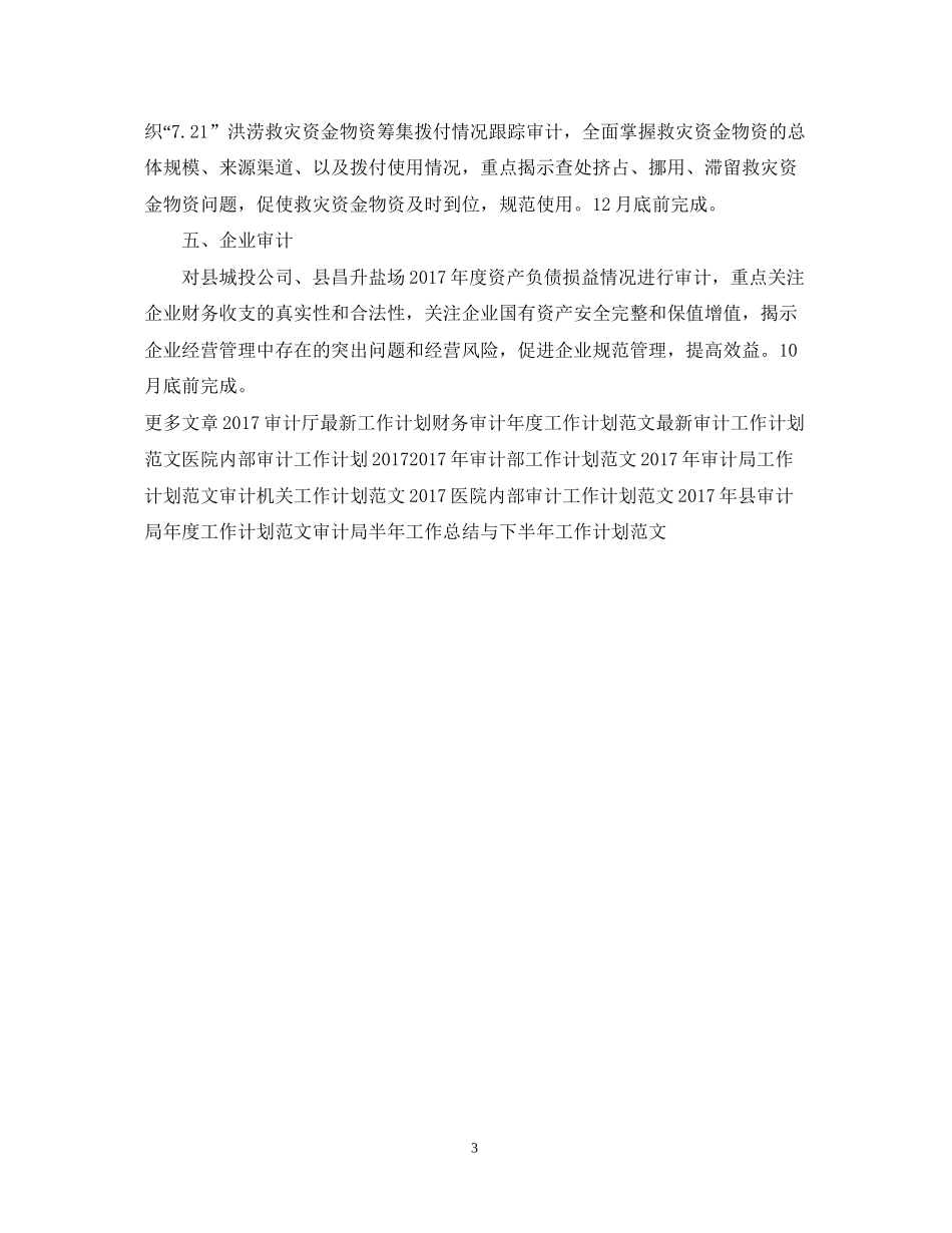 审计项目工作计划范文_第3页