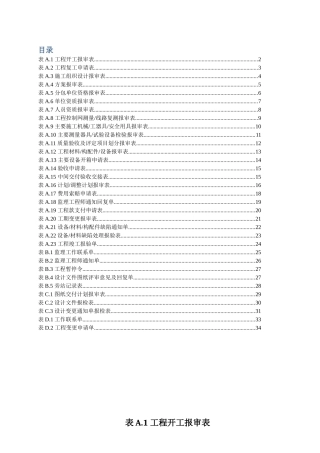 DLT-5434-2009电力建设工程监理规范表格